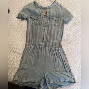 Soft denim romper